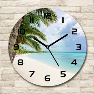 Skleněné hodiny kulaté Tropická pláž pl_zso_30_c-f_176119996