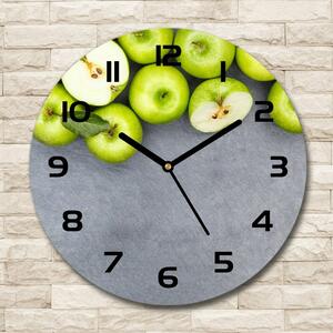 Skleněné hodiny kulaté Zelená jablka pl_zso_30_c-f_177833879