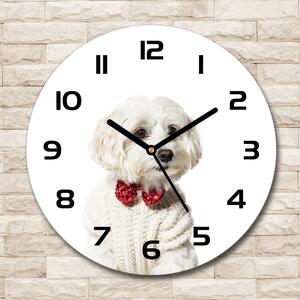 Skleněné hodiny kulaté Maltázský psík pl_zso_30_c-f_190626474