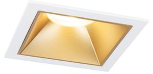 P 93132 LED vestavné svítidlo 3-krokové-stmívatelné Cole Coin IP44 hranaté 88x88mm Coin 6W 230V stmívatelné 2700K bílá/zlatá mat - PAULMANN