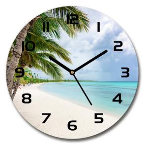 Skleněné hodiny kulaté Tropická pláž pl_zso_30_c-f_176119996