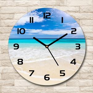 Skleněné hodiny kulaté Tropická pláž pl_zso_30_c-f_32914566