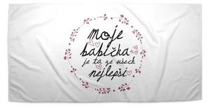 Sablio Ručník Moje babička je ta ze všech nejlepší - 30x50 cm