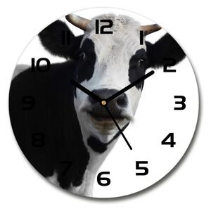 Skleněné hodiny kulaté Strakatá kráva pl_zso_30_c-f_38327134