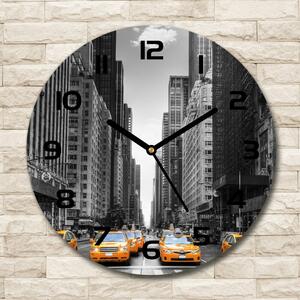 Skleněné hodiny kulaté Taxi New York pl_zso_30_c-f_44846834