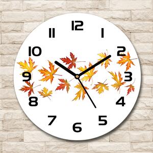Skleněné hodiny kulaté Podzimní listí pl_zso_30_c-f_45893425