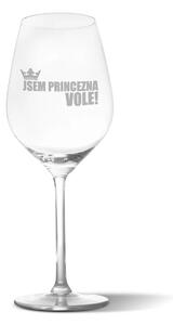Sablio Sklenička na víno Jsem princezna, vole!: 49 cl