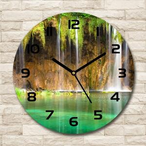 Skleněné hodiny kulaté Plitvická jezera pl_zso_30_c-f_47053009