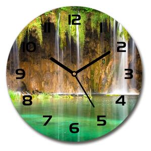 Skleněné hodiny kulaté Plitvická jezera pl_zso_30_c-f_47053009