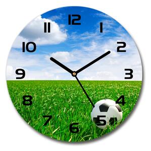 Skleněné hodiny kulaté Fotbal na louce pl_zso_30_c-f_48400387