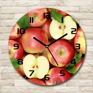 Skleněné nástěnné hodiny kulaté Jablka pl_zso_30_c-f_47653720