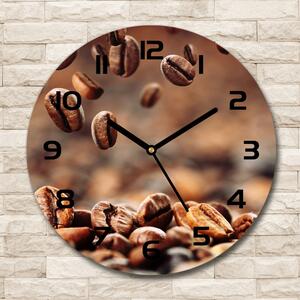 Skleněné hodiny kulaté Zrnka kávy pl_zso_30_c-f_49006486