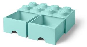 Mentolově zelený úložný box se dvěma šuplíky LEGO®