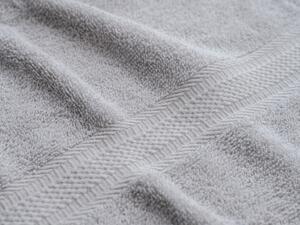 Ručník BIBAZ 50x100 cm, světle šedý, 100% bavlna