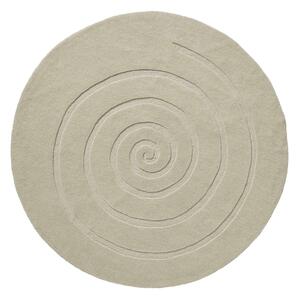 Krémově bílý vlněný koberec Think Rugs Spiral, ⌀ 180 cm