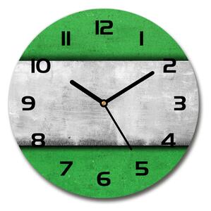 Skleněné hodiny kulaté Zelená zeď pl_zso_30_c-f_51823590