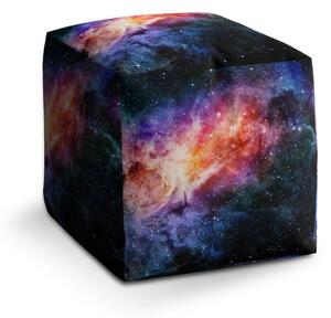 Sablio Taburet Cube Vesmírná záře - 40x40x40 cm