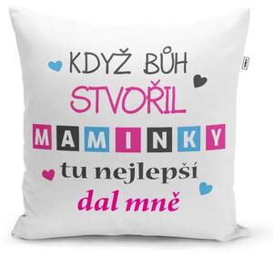 Sablio Polštář Když Bůh stvořil maminky: 40x40 cm