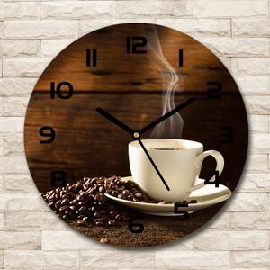 Skleněné hodiny na stěnu Šálek kávy pl_zso_30_c-f_54604060