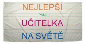 Sablio Ručník Nejlepší paní učitelka na světě - 30x50 cm