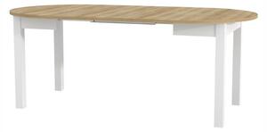 SZYNAKA Trendline Jídelní stůl rozkládací - INDUS 2, 105/150/195/240x105, dub riviéra/matná bílá