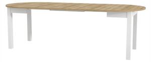 SZYNAKA Trendline Jídelní stůl rozkládací - INDUS 2, 105/150/195/240x105, dub riviéra/matná bílá