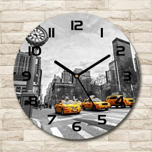 Skleněné hodiny kulaté Taxi New York pl_zso_30_c-f_58379614