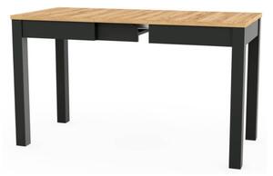 SZYNAKA Trendline Jídelní stůl rozkládací - ORION 3, 100/130/160x60, dub craft/matná černá