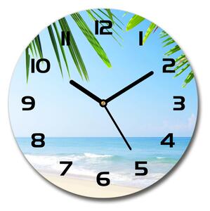 Skleněné hodiny kulaté Tropická pláž pl_zso_30_c-f_5838209