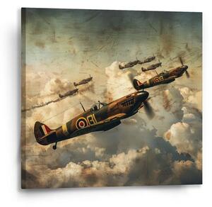 Sablio Obraz Stíhačky Spitfire v letecké bitvě - 50x50 cm