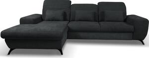 Rohová sedací souprava Altham (černá) (L). Akce -25%
