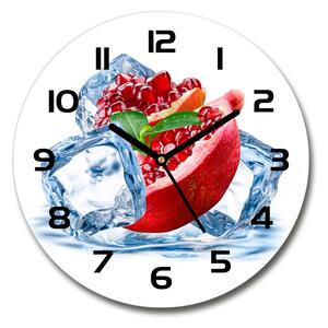 Skleněné hodiny kulaté Granátové jablko s ledem pl_zso_30_c-f_62722743