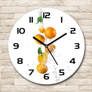 Skleněné hodiny kulaté Pomeranče a voda pl_zso_30_c-f_63072139