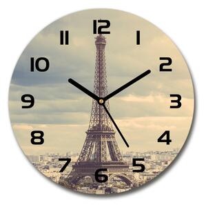 Skleněné hodiny kulaté Eiffelova věž Paříž pl_zso_30_c-f_67211214