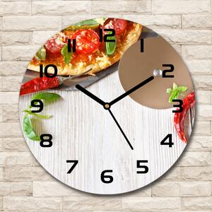 Skleněné nástěnné hodiny kulaté Pizza pl_zso_30_c-f_68071696