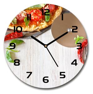 Skleněné nástěnné hodiny kulaté Pizza pl_zso_30_c-f_68071696