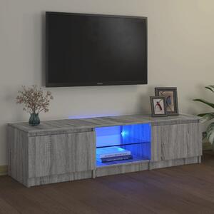 TV skříňka s LED osvětlením šedá sonoma 140x40x35,5 c