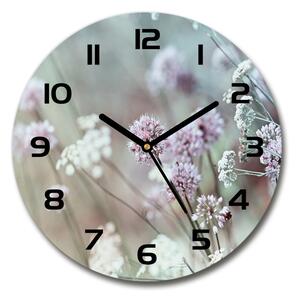 Skleněné hodiny kulaté Divoké květiny pl_zso_30_c-f_68608156