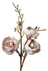 Bílo-růžová umělá rostlina magnolie – 106 cm
