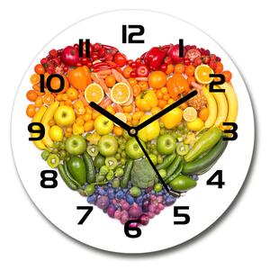 Skleněné hodiny kulaté Zeleninové srdce pl_zso_30_c-f_73421875