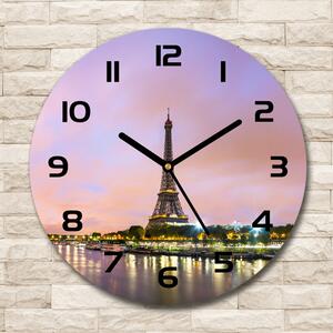 Skleněné hodiny kulaté Eiffelova věž Paříž pl_zso_30_c-f_73567490