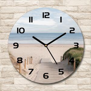 Skleněné hodiny kulaté Stezka na pláž pl_zso_30_c-f_74072436
