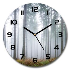 Skleněné hodiny kulaté Mlha v lese pl_zso_30_c-f_74026356
