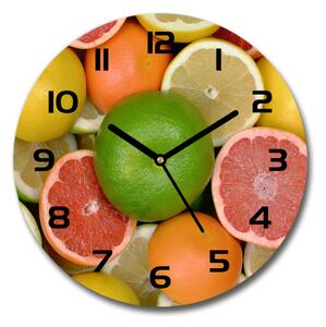Skleněné hodiny kulaté Citrusové ovoce pl_zso_30_c-f_75213206
