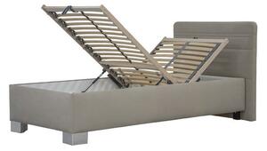 Čalouněná postel Hamilton 140x200, béžová, včetně matrace