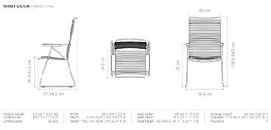Tmavě šedá plastová polohovací zahradní židle HOUE Click