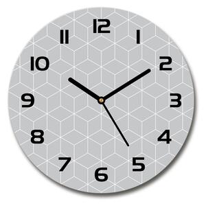 Skleněné hodiny na stěnu Geometrické pozadí pl_zso_30_c-f_79094648