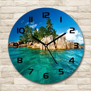 Skleněné hodiny na stěnu Tropický ostrov pl_zso_30_c-f_78907278