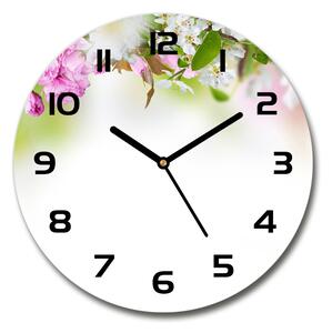 Skleněné hodiny kulaté Jarní květiny pl_zso_30_c-f_79458656
