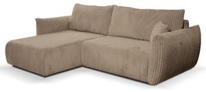 Rohová sedací souprava Alondra (hnědá) (L). Akce -25%